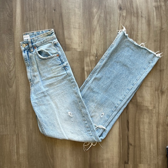 Zara Denim - Zara Light Blue Distressed Women's Jeans 0